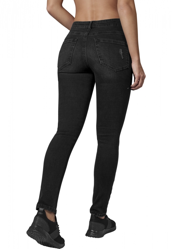 Pantaloni talie inalta Skinny Denim dama Urban Classics