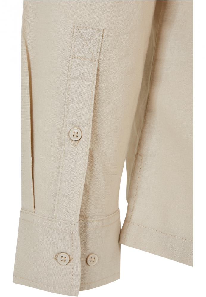 Camasa urban Cotton Linen Half Zip Urban Classics