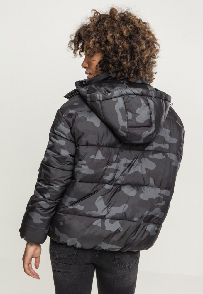 Geaca Boyfriend Camo Puffer dama Urban Classics