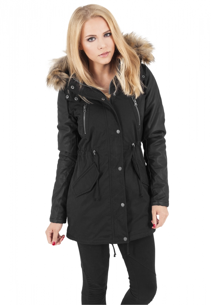 Parka piele Imitation Sleeve dama Urban Classics