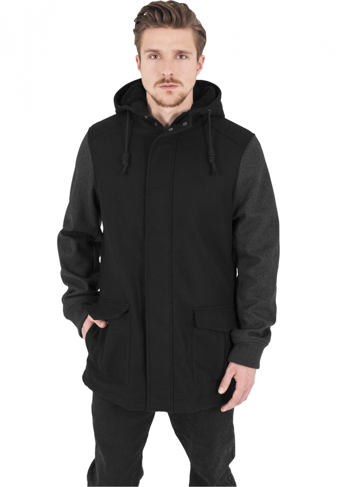 Geaca Contrast Hooded Wool Urban Classics