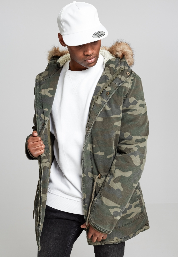 Parka Garment Washed Camo Urban Classics