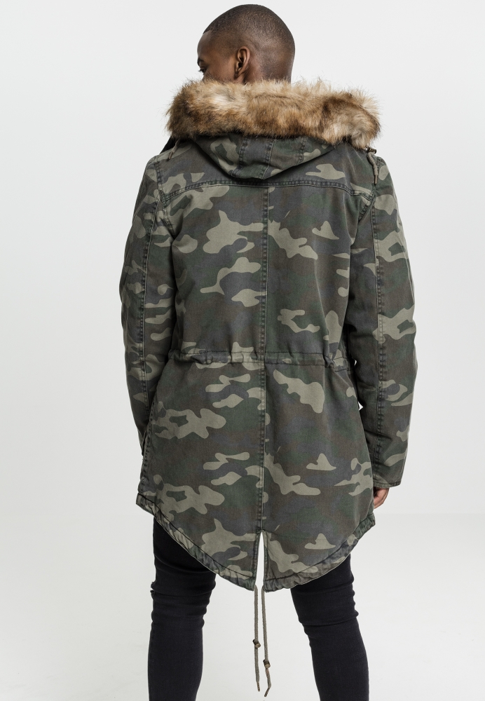 Parka Garment Washed Camo Urban Classics