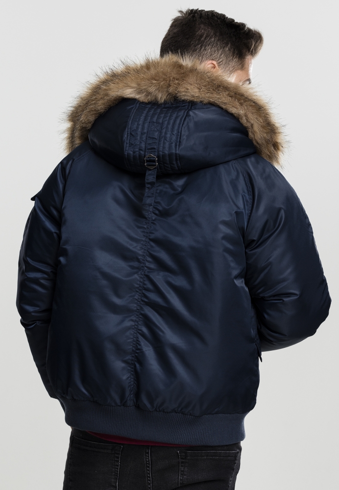 Geaca Hooded Heavy Fake Fur Bomber Urban Classics