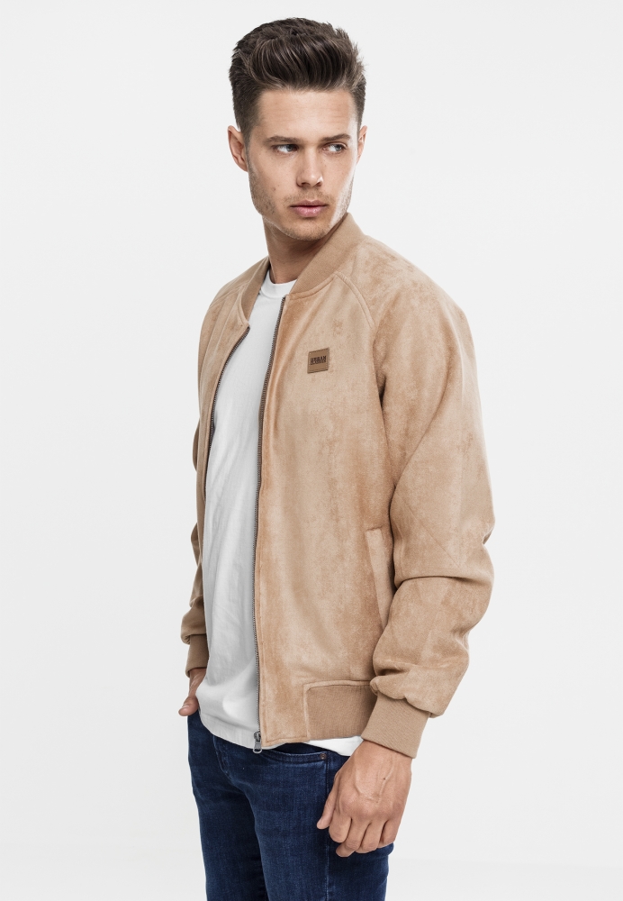 Geaca Imitation Suede Raglan Bomber Urban Classics