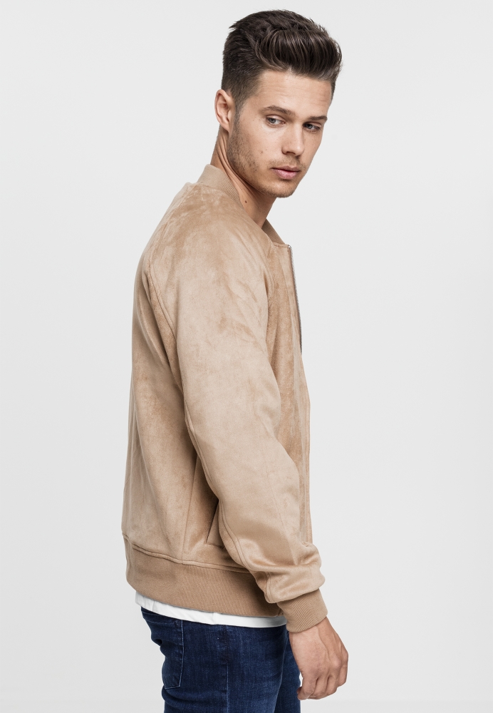 Geaca Imitation Suede Raglan Bomber Urban Classics