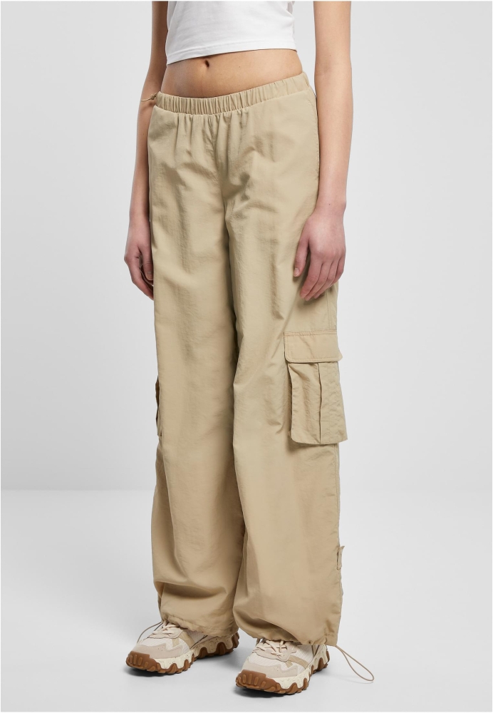 Pantaloni Wide Crinkle Nylon Cargo dama Urban Classics