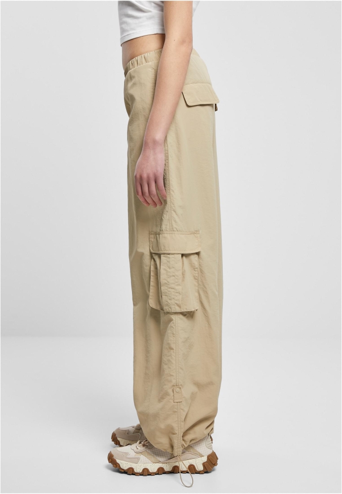 Pantaloni Wide Crinkle Nylon Cargo dama Urban Classics