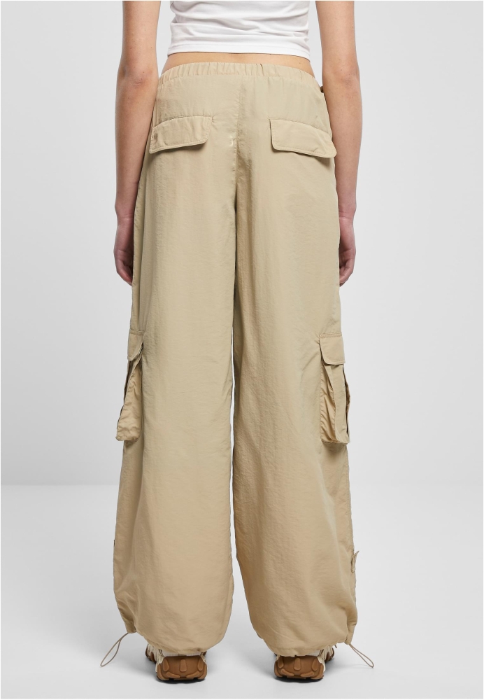 Pantaloni Wide Crinkle Nylon Cargo dama Urban Classics