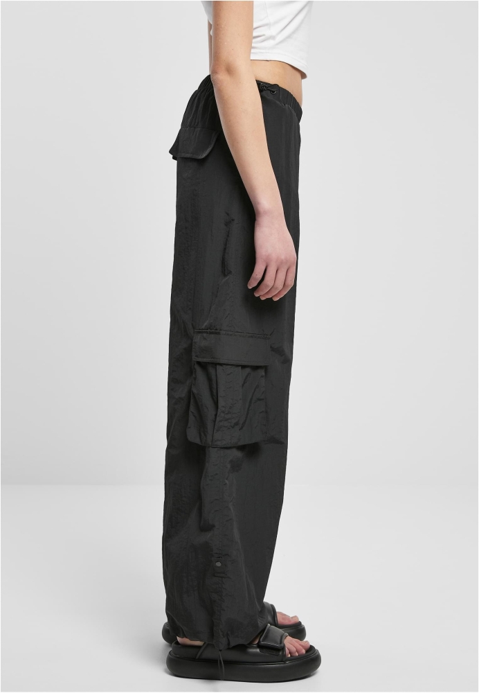 Pantaloni Wide Crinkle Nylon Cargo dama Urban Classics