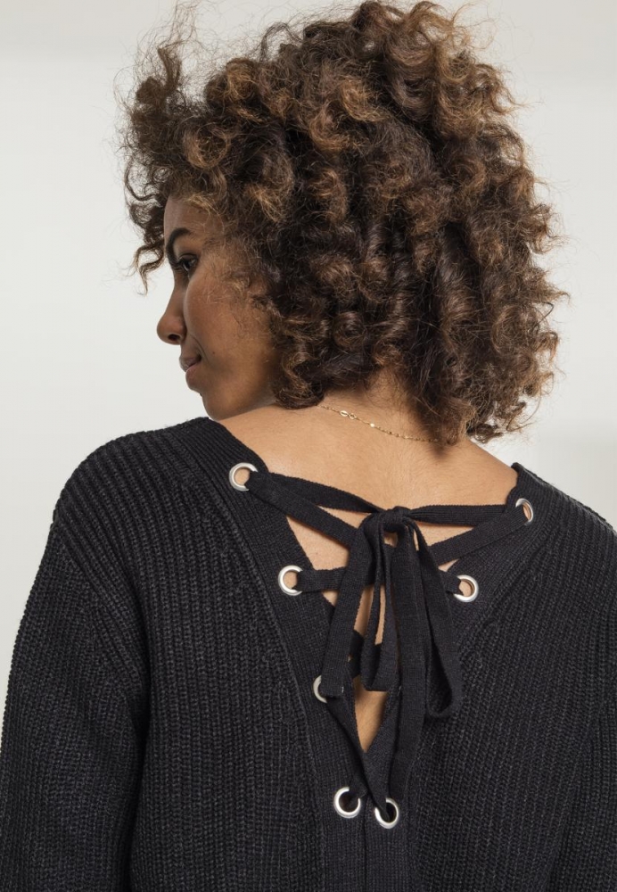 Back Lace Up Sweater dama Urban Classics