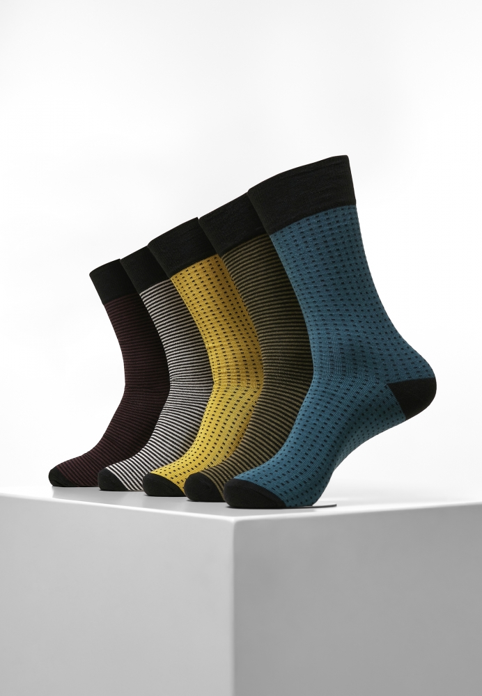 Sosete casual Stripes and Dots 5-Pack Urban Classics